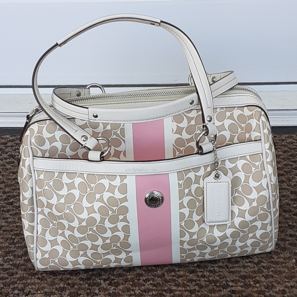 COPY - Coach large pink/white handbag
